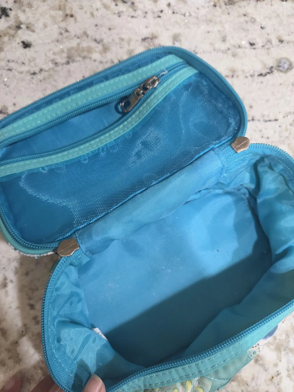 NWT Large Train Makeup Case - Peacock Green And Blue Modella Vera Bradley LAL